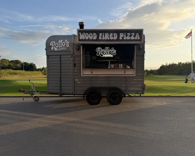 The Rollo's horsebox set up at a golf club